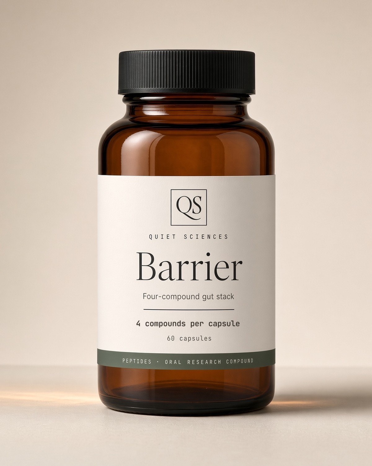 Gut amber glass bottle