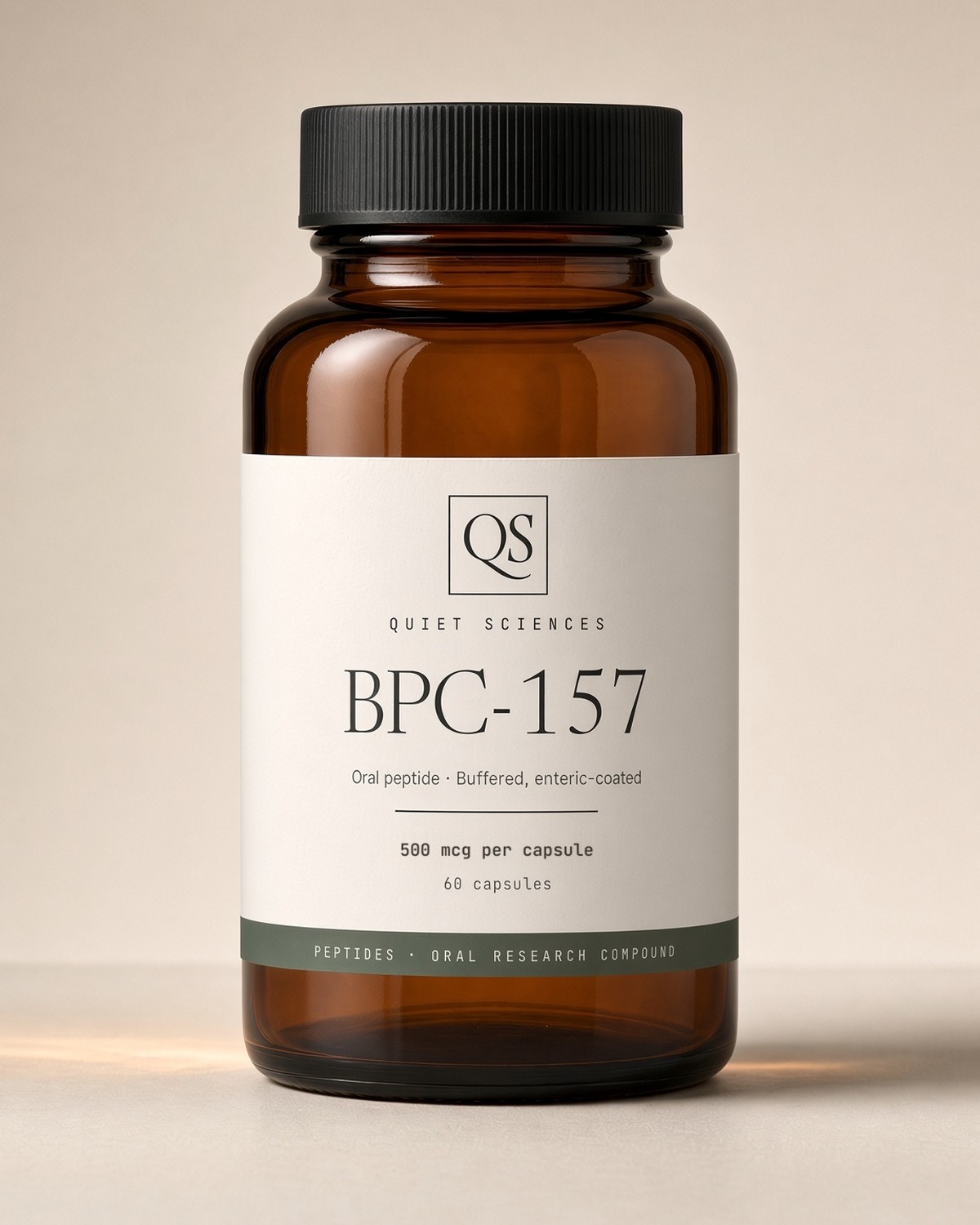 BPC-157 amber glass bottle