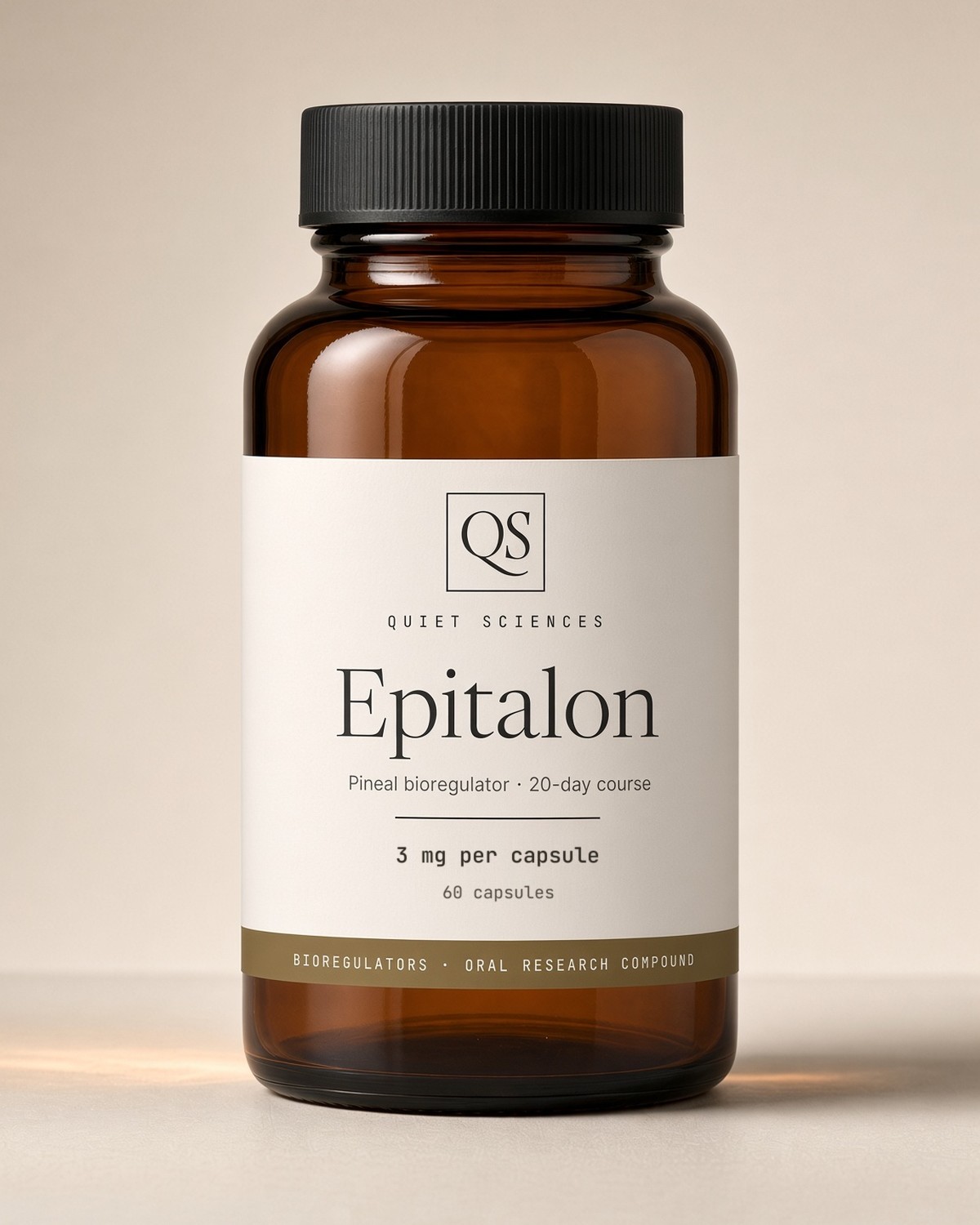 N-Acetyl Epitalon amber glass bottle