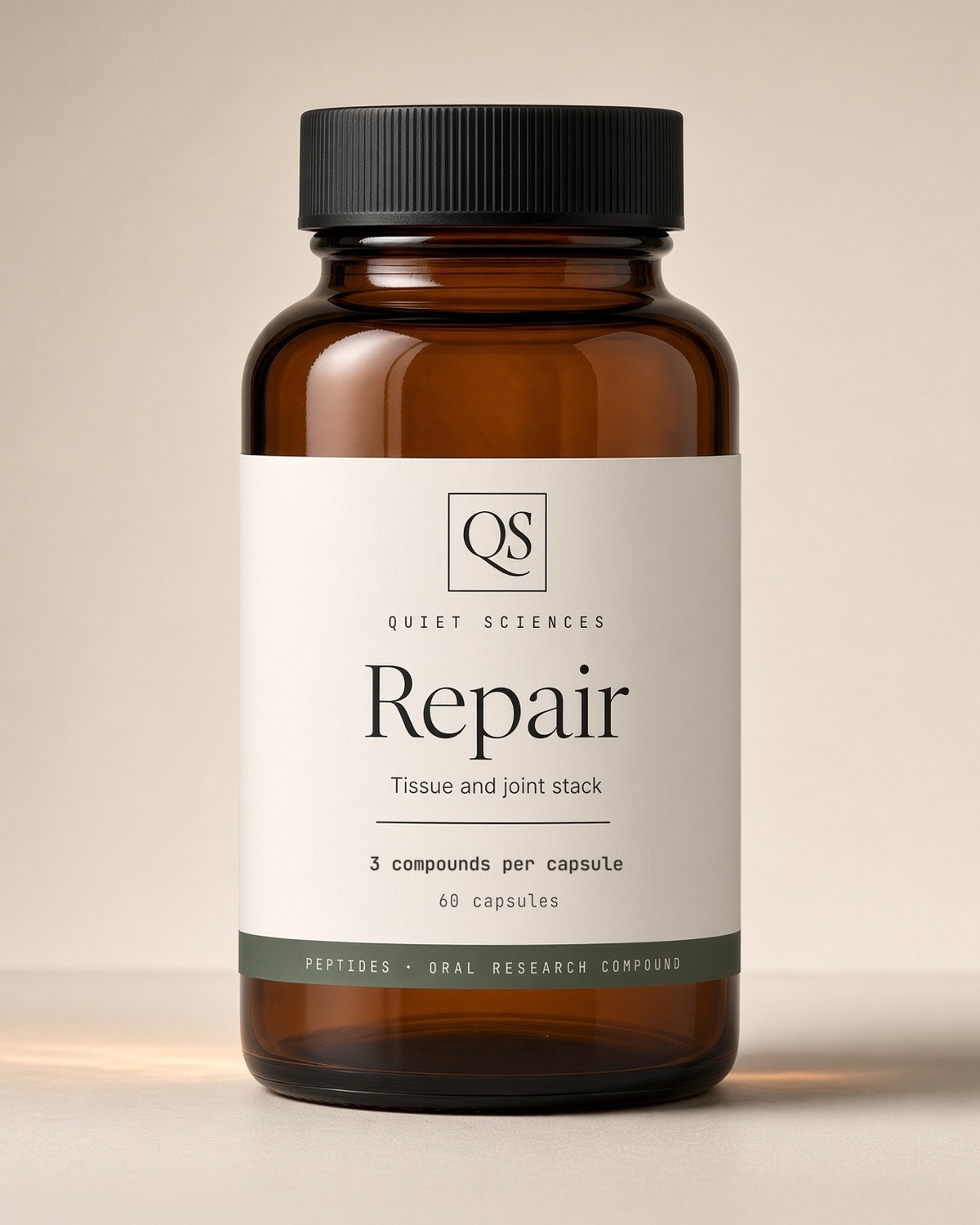 Repair amber glass bottle